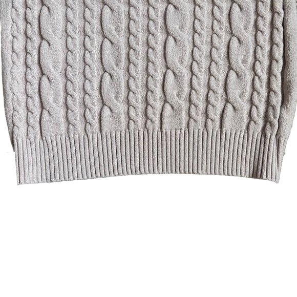 SIMPLEE APPAREL BLUSH PINK ONE PUFF SHOULDER CABLE KNIT SWEATER SIZE SMALL - Picture 4 of 8